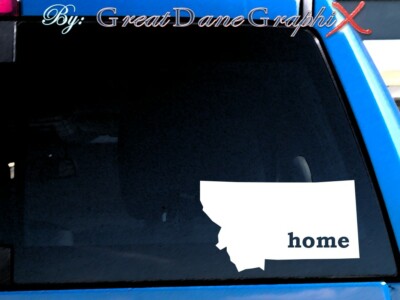 Montana Home, Heart, Native, Roots, Proud, State - Vinyl Decal Sticker 
