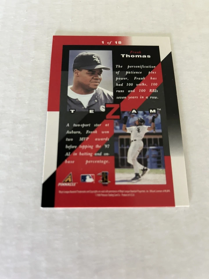1998 Pinnacle Zenith - Z-Team #1 Frank Thomas - Image 2 of 2