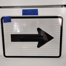 Authentic Road Traffic Street Sign Arrow Right/Left 15"x21" 12-168