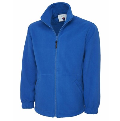 Herren Micro Fleece Jacke klassischer Reißverschluss warm Sport Arbeitskleidung Freizeit Oberteil Uneek UC604