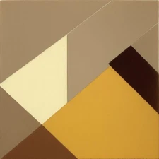 Medium Abstract Painting 2x2 ft. Post-Modernism Geometric Demrin Cubism II NEW