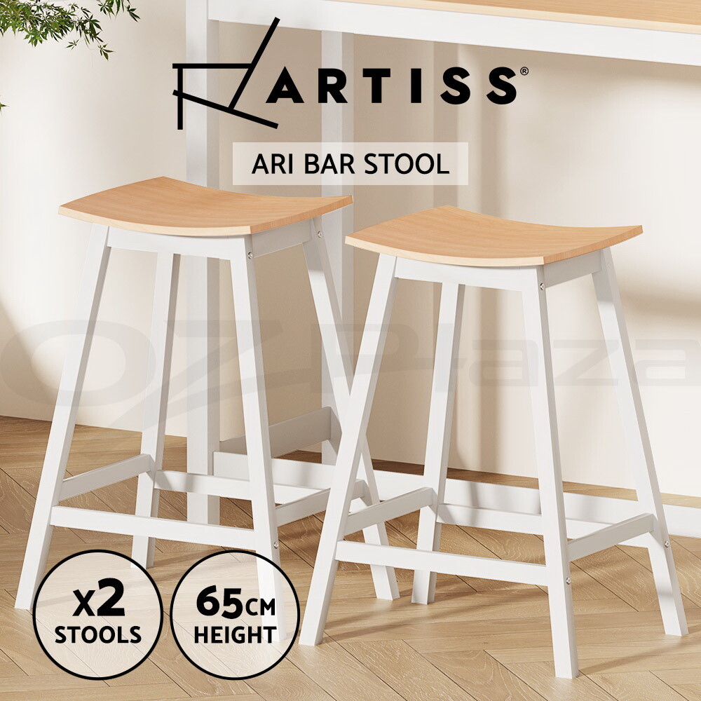 Artiss 2x Bar Stools Kitchen Dining Chairs Counter Stool Wooden Oak eBay