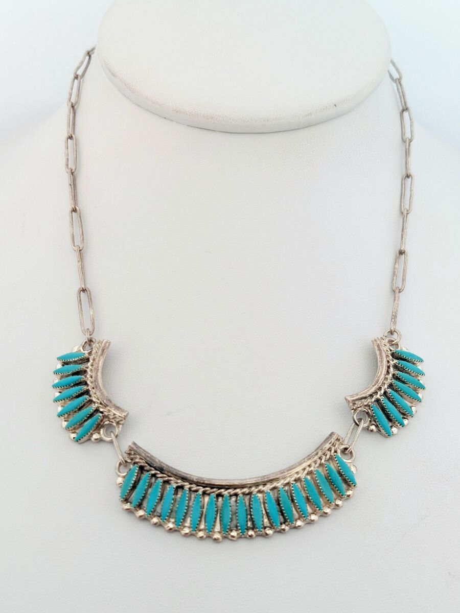 One Of The Best Vintage Native American Jewelry Navajo Turquoise Sterling Silver Huge Necklace One Of The Best Vintage Native American Jewelry Navajo Turquoise Sterling Silver Huge Necklace