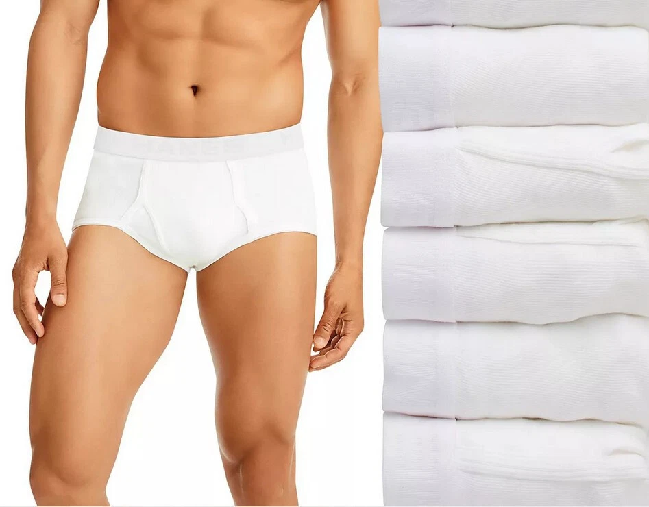 Hanes Premium Original Fit Mens Briefs Full Cut Rise S SMALL 6