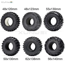 2.2" Rubber Wheels Tyre Tire fit RC Rock Crawler Axial RR10 AX10 Wraith Losi HPI