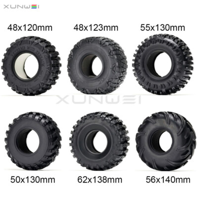 2.2'' Rubber Wheels Tyre Tire fit RC Rock Crawler Axial RR10 AX10 Wraith Losi HPI