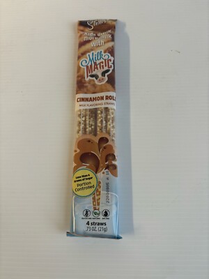 Magic Straws Milk Magic Cinnamon Roll Milk Flavoring Straws DIP SIP ENJOY