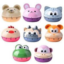 1pc 60 Mins Animal Mechanical Timer for Kids Gifts Egg KitchenToothBrushingClock