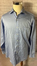 Michael Kors Blue Slim Fit Long Sleeve Non Iron Men  s Button Up Shirt Size 17