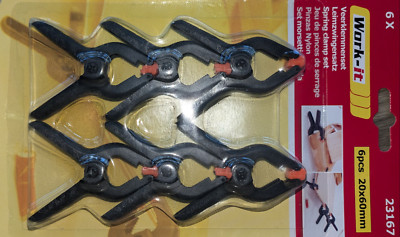 10x 6 pcs Federklemmen Federzwingen Spannzwingen Modellbau Garten Airfix Montage