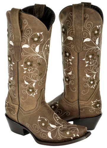 Womens Cowboy Boots Light Brown Western 