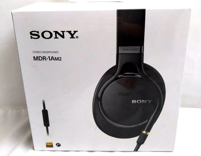 Sony Headphones MDR-1AM2 B: Hi-Res Sealed Foldable Cable 