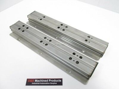 Pair of 12'' Stainless Ball Bearing Full Extension Drawer Slides 25'' Extended