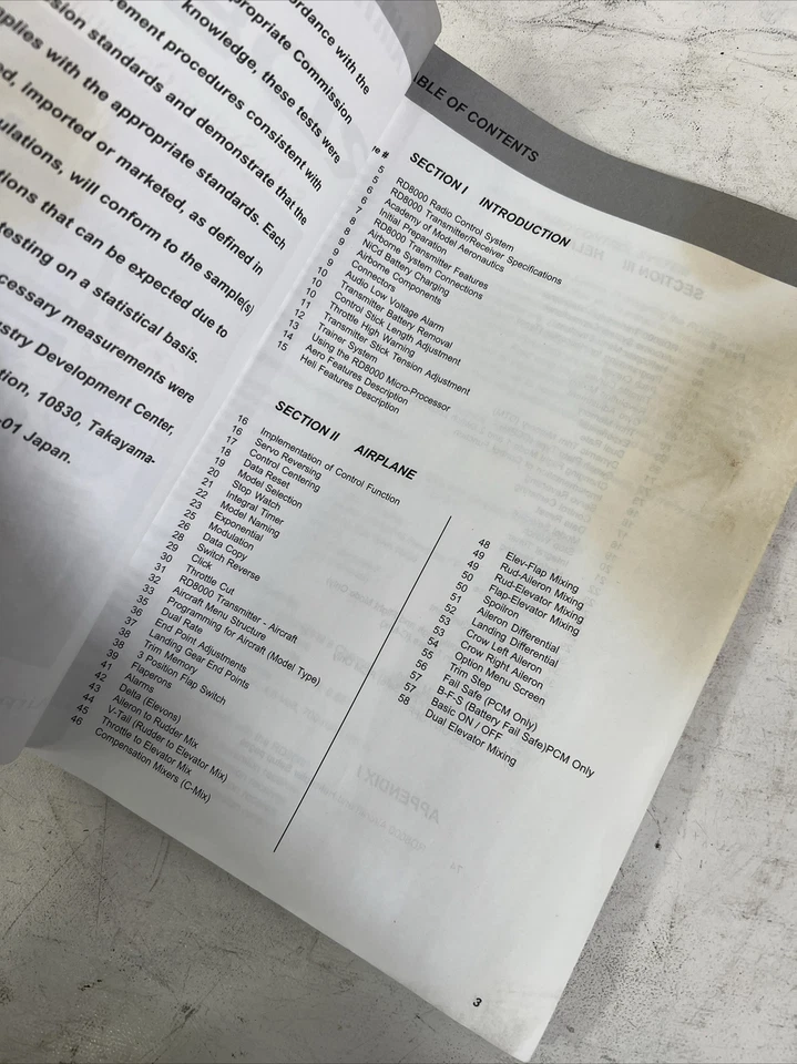 Airtronics RD800 RC  Transmitter Instruction Manual - Image 3 of 4