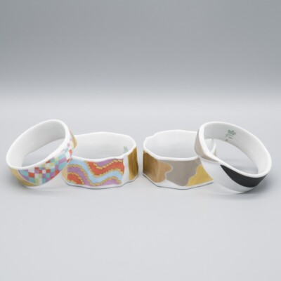 Rosenthal Porcelain Johan Van Loon Designer Chic Bracelet Vintage 80s ×3 Options
