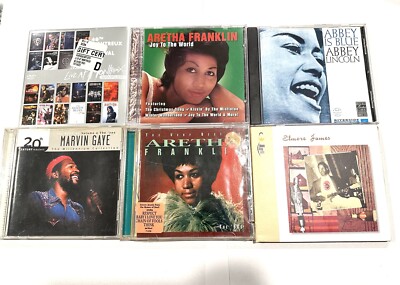 LOT 6 R&B SOUL CDs Marvin Gaye,  Aretha Franklin, Elmore James, Abbey Lincoln
