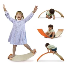 New Bounce Wooden Balance Board for All Ages - Supports up to 480 Lbs.