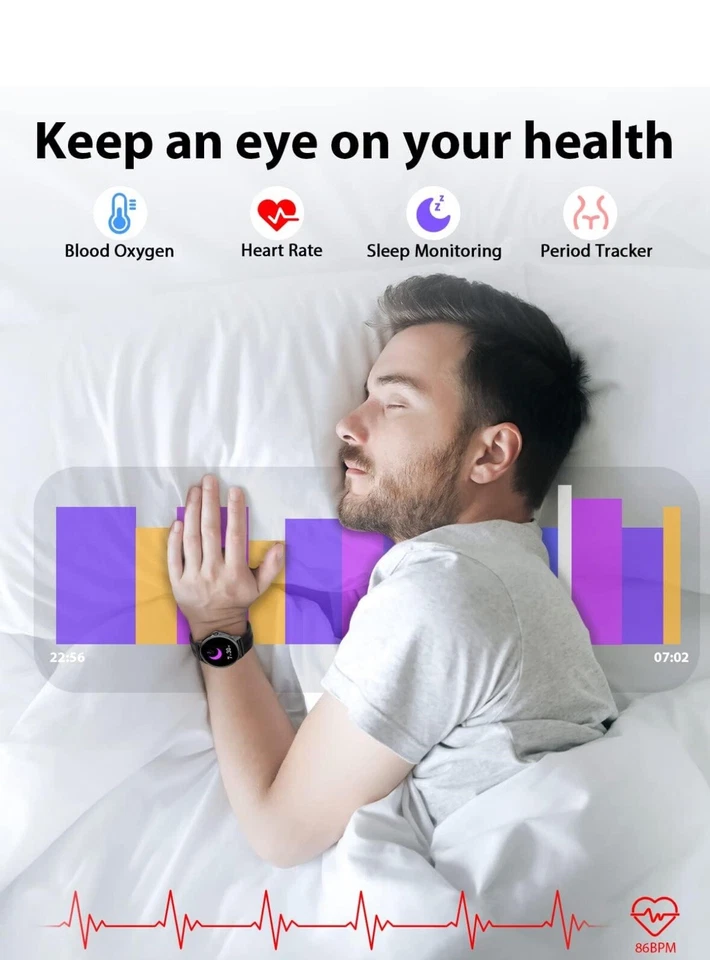 Smart Watch for Women And Men Answer/Make Call, 1.28" Touch Screen - Image 3 of 4