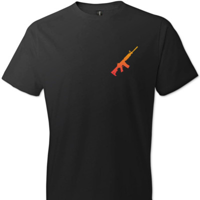 AR-15 Silhouette Pro Gun 2nd Amendment Rifle 100% Baumwolle Herren T-Shirt