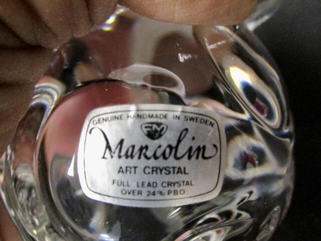 MARCOLIN ART CRYSTAL - LARGE - 24% LEAD CRYSTAL EAGLE - 15 INCH