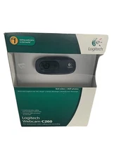 Logitech Webcam C260 video Calling Recording Wide Screen Skype Black