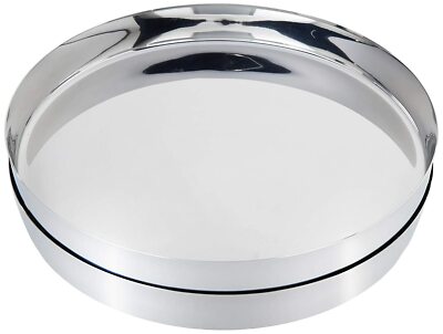 SOLIMO Hochwertiges Edelstahl Speiseteller Set 28 cm, 2 Teilig, Tiefwand