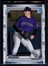 2020 1st Bowman Draft Chrome ~ Sam Weatherly ~ #BD-109 ~ Colorado Rockies
