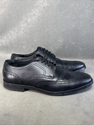 Cole HAAN Grand OS Black Leather Wing Tip Brogue Oxford  display picture 1