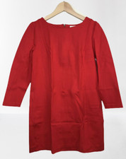J Crew Women’s Red Ponte Shift Dress Stretch 8 Holiday Career Cocktail