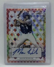 2022 LEAF METAL PERFECT GAME MACON WINSLOW RAINBOW WAVE 1/1 AUTO 