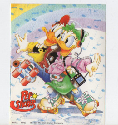 Mickyvision Pep Sticker Donald und Daisy *MV Walt Disney  11/87    (K)