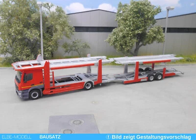 1:87 EM111 Bausatz Autotransport Aufbau und Tandem Anhänger für Herpa Umbau  - Bild 1 von 4