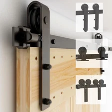 4-20FT Rustic Sliding Barn Wood Door Hardware Track Kit For Single/Double Doors