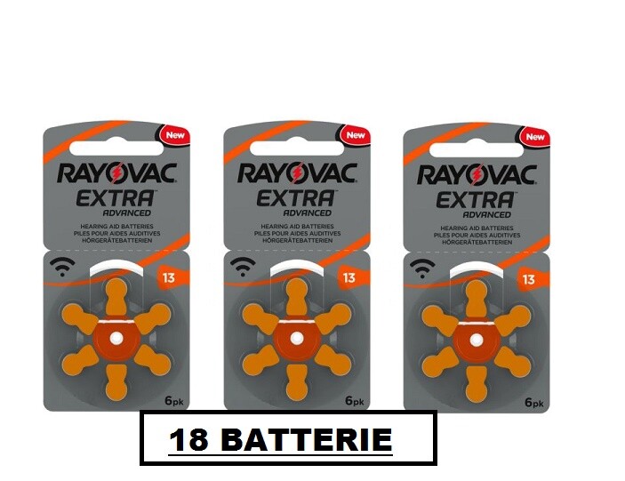 Batterie protesi acustiche 13 RAYOVAC EXTRA ADVANCED 3 CONFEZIONI