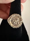 Vintage 925 Sterling Silver Cherub Angel Cameo Ring Size 7 Estate