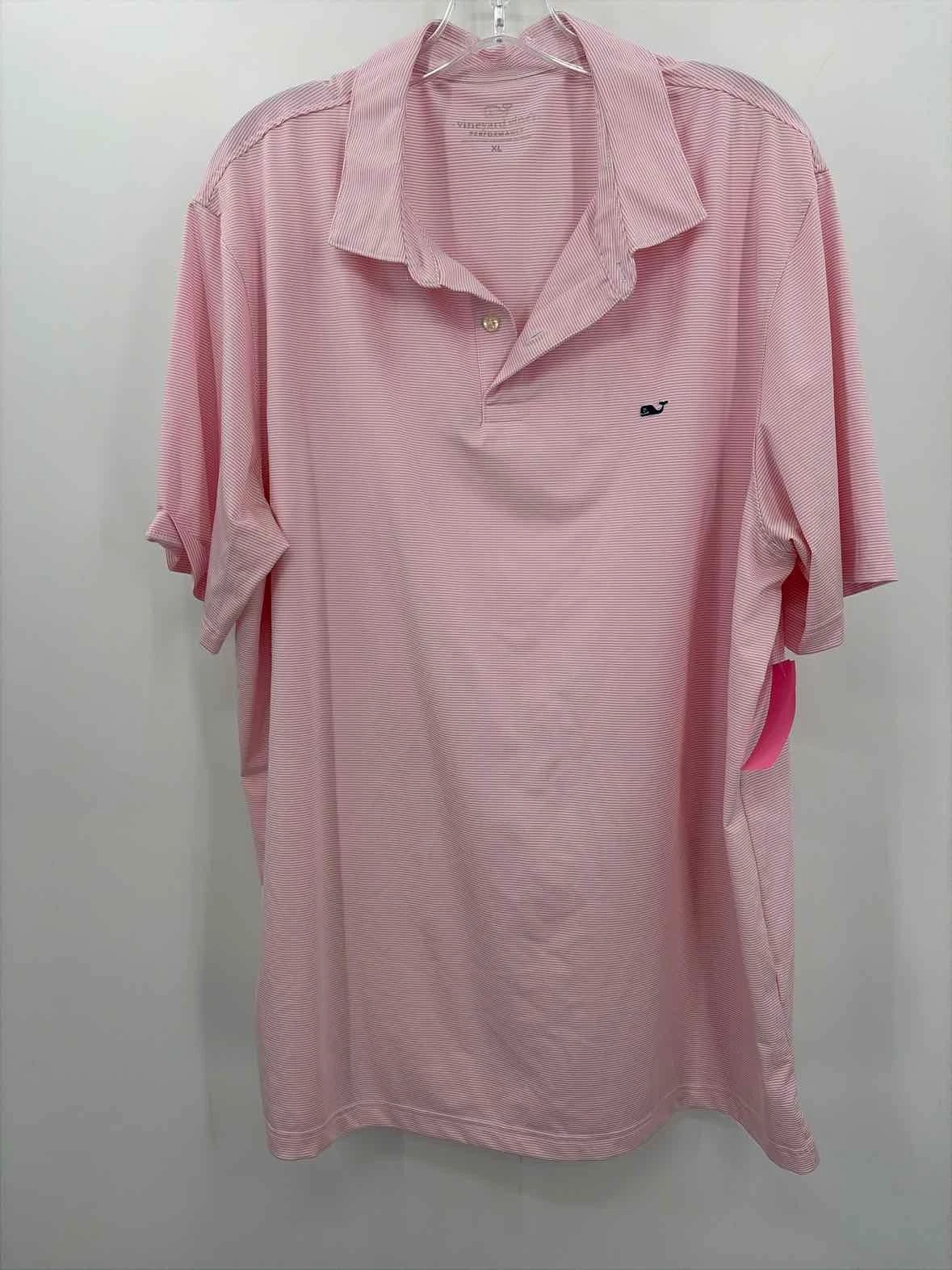 Pre-Owned Vineyard Vines Pink Polo Size XL Men's Short Sleeve Shirt