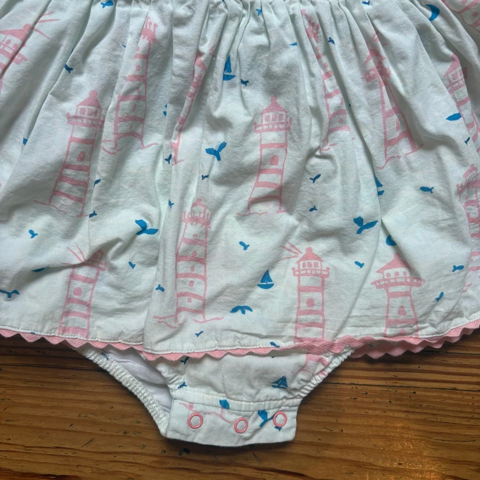 Sweet Honey белый маяк морской со сборками малыш пузырь размер 2T - Изображение 2 из 4