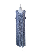 New MICHAEL Michael Kors 3X Shore Blue Mixed Print Maxi Dress Women