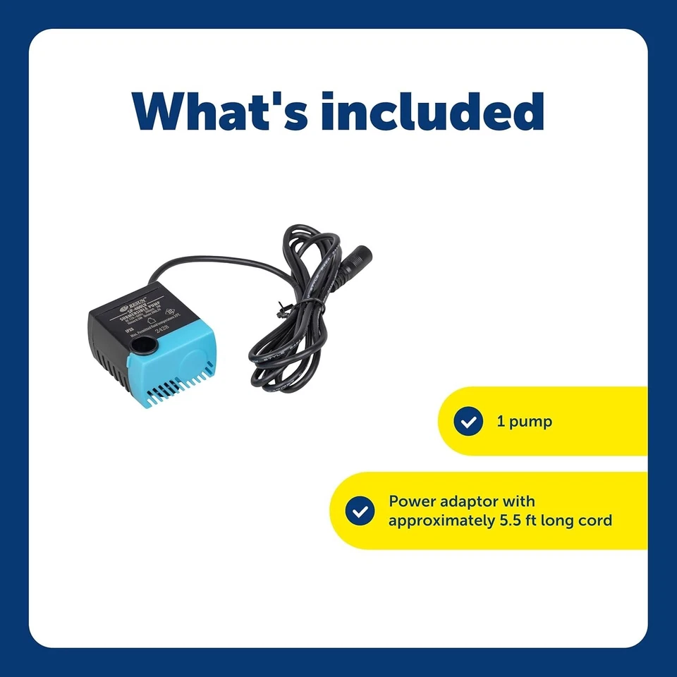 Bomba de repuesto Petsafe, sumergible, funcionamiento silencioso, compatible con Drinkwell Foto 3 de 4