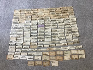 Collection 189 Vintage Railway Luggage Labels 1920’s To 1950’s