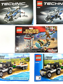 LEGO Technic, Super Heroes, and City Instructions Booklets Manuals  Lot of 5