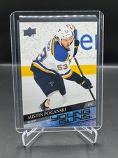 2020-21 UPPER DECK!  AUSTIN POGANSKI!  RC!  YOUNG GUNS!  ST LOUIS BLUES!  #460