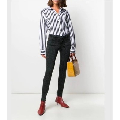 Frame Le Skinny de Jeanne Tonal Python Snake Print Jeans Size 30