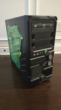 Apevia X Sniper 2 Case ATX Retro Gaming Vintage Computer Tower Green w/ Fans