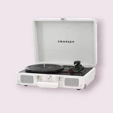 Crosley Cruiser Plus Record Player (Turntable) White with Bluetooth CR8005F