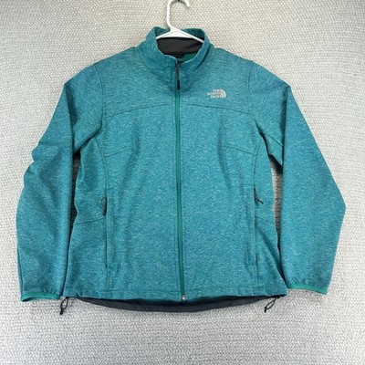 The North Face Apex Canyonwall Jacket Womens Large Teal Full Zip Softshell