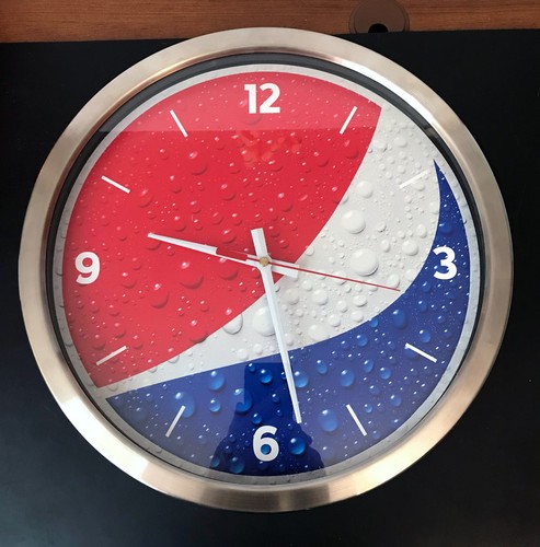 Pepsi Wet Look Globe Logo Wall Clock