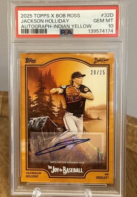 2025 Topps X Bob Ross the Joy of Baseball - Jackson Holliday #32D Indian Yellow