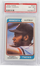 1974 Topps #527 Bobby Darwin Card - Graded PSA 8 NM-MT, Minnesota Twins