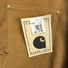 Carhartt Quilt Lined Duck Bibs Overalls Mens 40x30 6FBQZ Brown USA NWT NOS